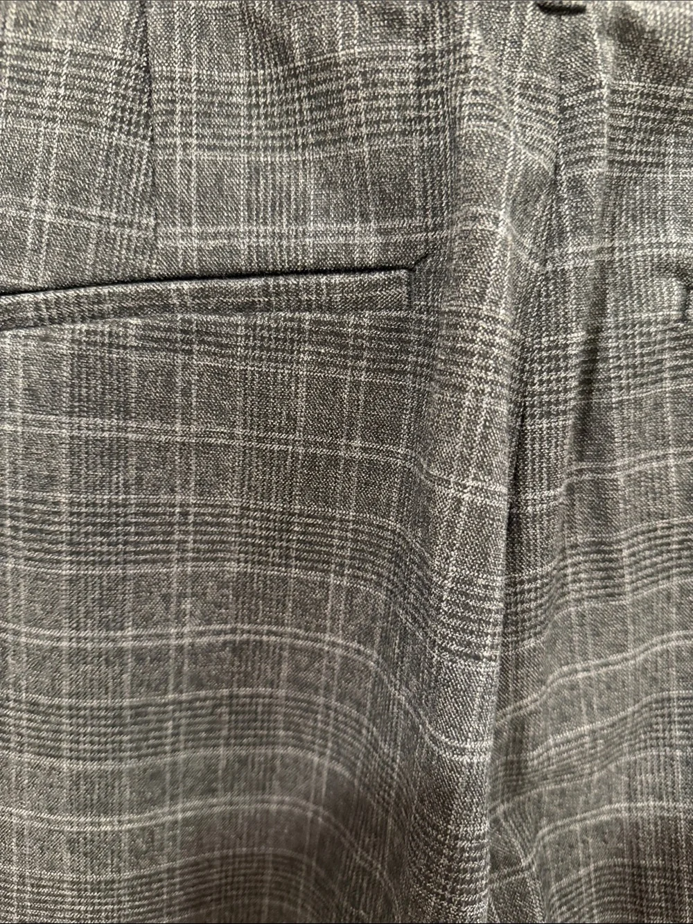 Banana Republic Women's Navy Plaid Wide-Leg Suit Pants